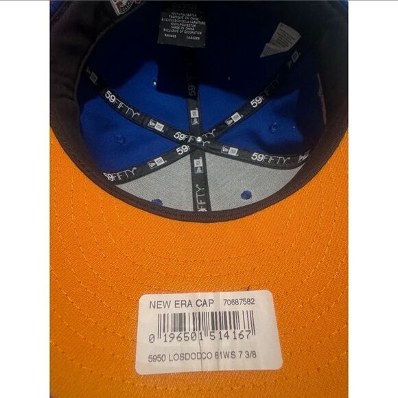 Men's New Era LA Dodgers World Series 1981 59FIFTY Fitted Hat size 7 3/8 - Picture 5 of 5
